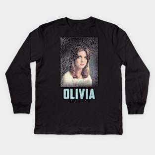 olivia newton john Kids Long Sleeve T-Shirt